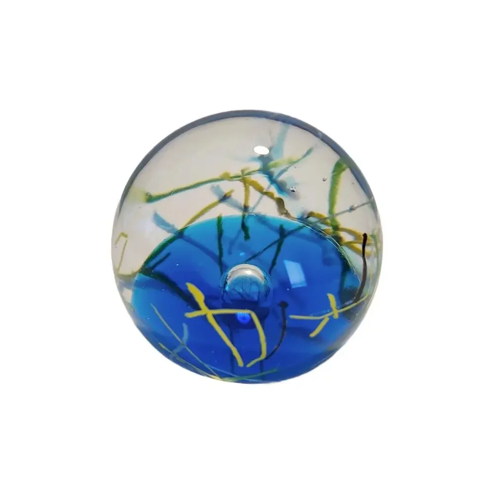 Vintage Hand Blown Glass Sphere with Confetti Streamers, 3